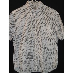 J. Crew Classic Floral Print Short Sleeve Button Down Shirt Mens Large‎